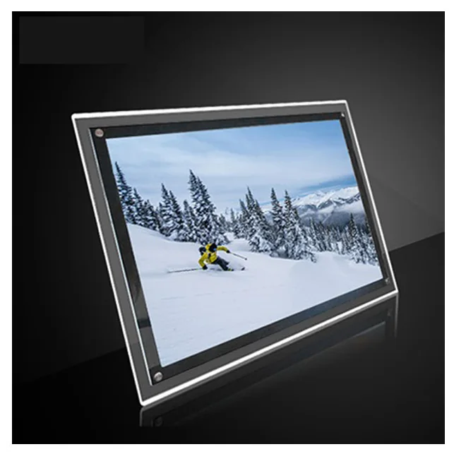 Crystal edge-lit light box product display